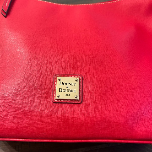 Dooney & Bourke Vibrant Red Saffiano Leather Hobo Bag - Picture 3 of 10